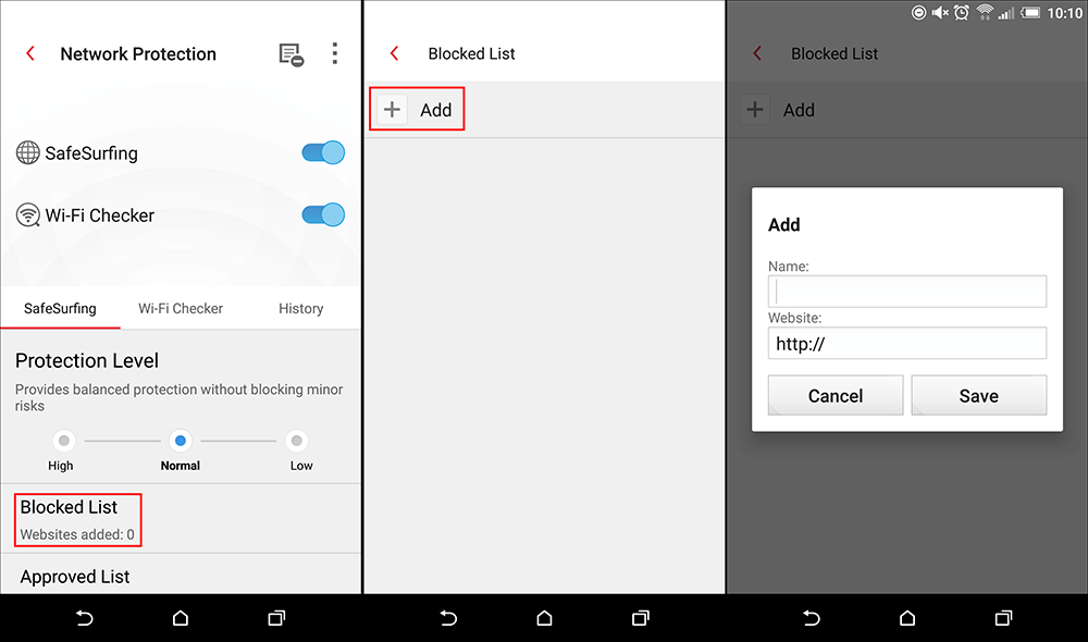 blocking websites on android devices without root