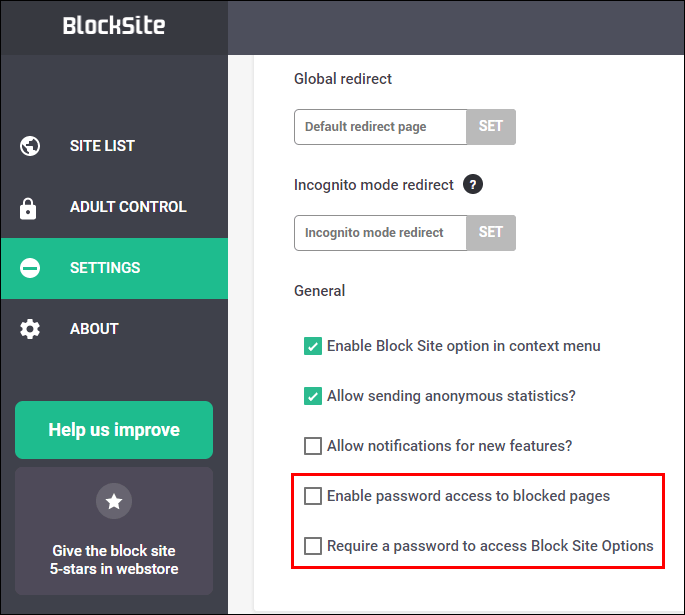 how to block web pages on chrome