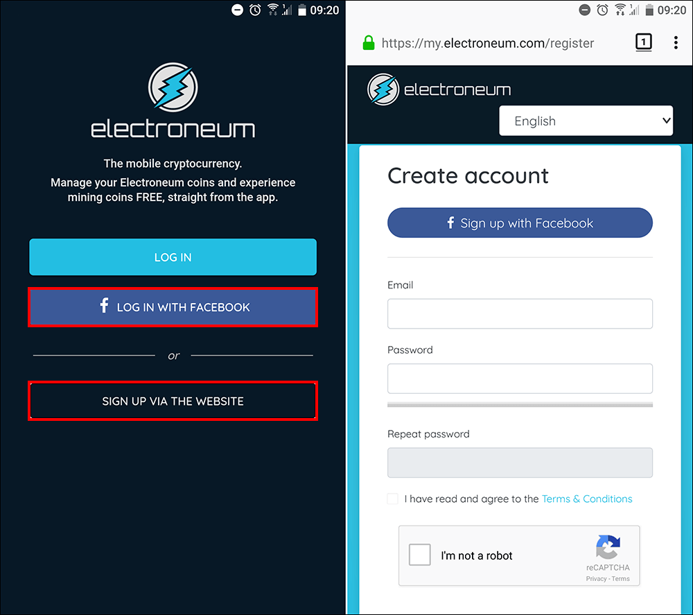 how do you mine electroneum on your phone