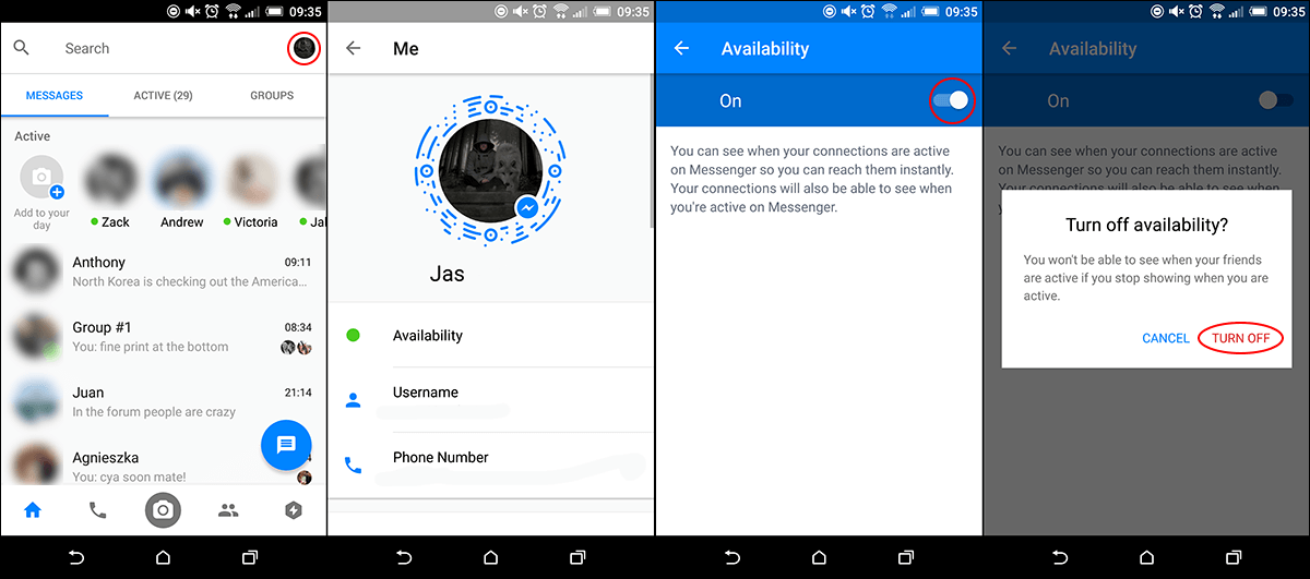 how do you appear offline on facebook messenger 