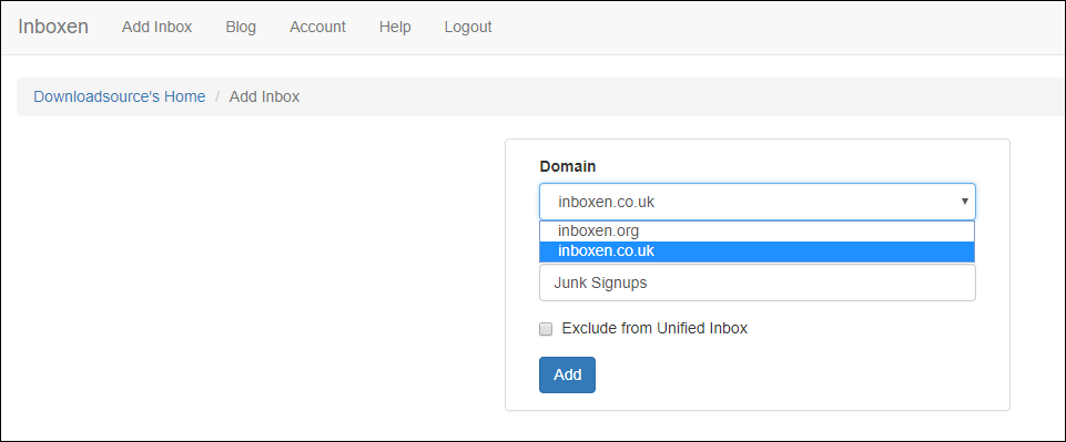 how to use inboxen for junk email 