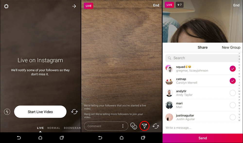 how to forward live videos on instagram