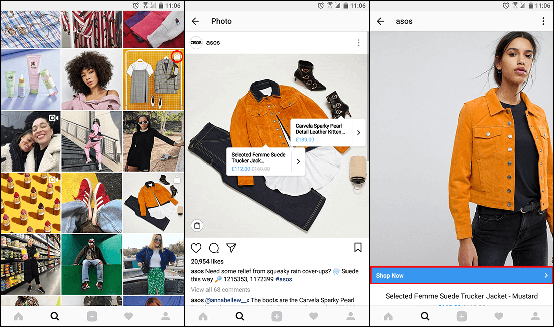 how to purchase items from instagram posts