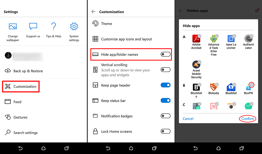 how do you change icon size in microsoft launcher 