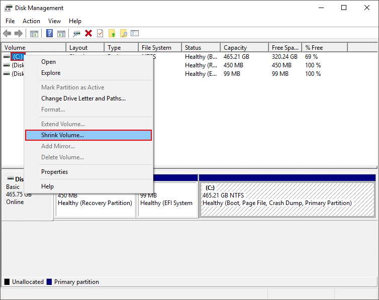 how to partition system drives on windows 10