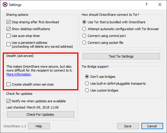 how to share files securely over tor