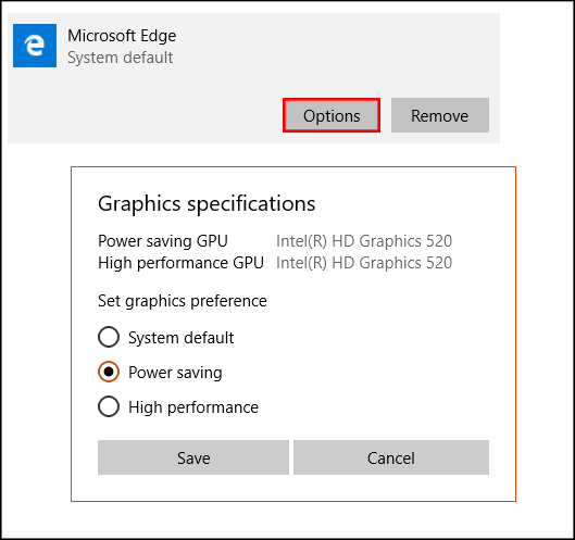 windows 10 app graphics settings 