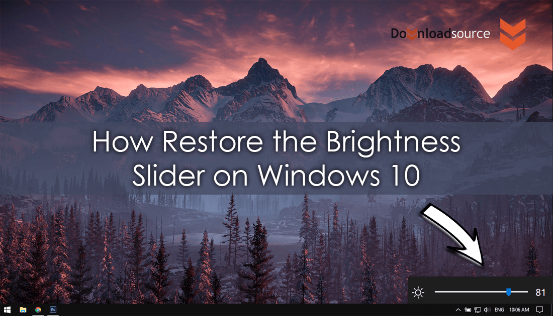 windows brightness slider