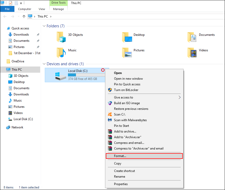 error transfering files to empty drive says not enough space
