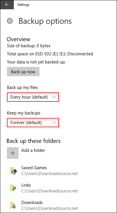 how to remove old files from windows 10 file history