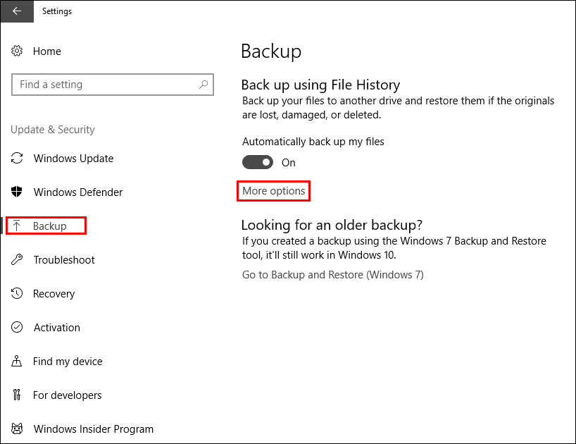 how to remove old files from file history