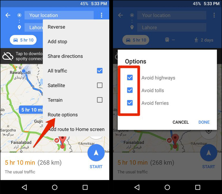 how to find traffic info on google maps