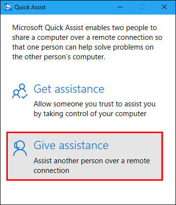 How to give remote assistance in windows 10 