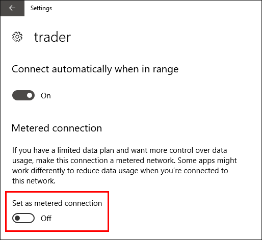 why should i use a metered windows connection