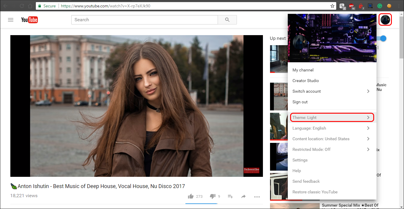 where_are_the_youtube_theme_settings