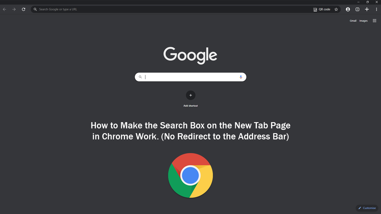 How to Make the Search Box on the New Tab Page in Chrome Work. (Not  Redirect to the Address Bar)