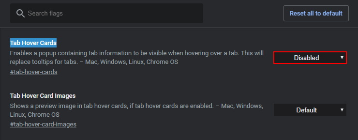 How to Disable Tab Previews (Tab Hover Cards) in Google Chrome