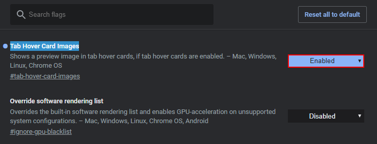How to Disable Tab Previews (Tab Hover Cards) in CHrome
