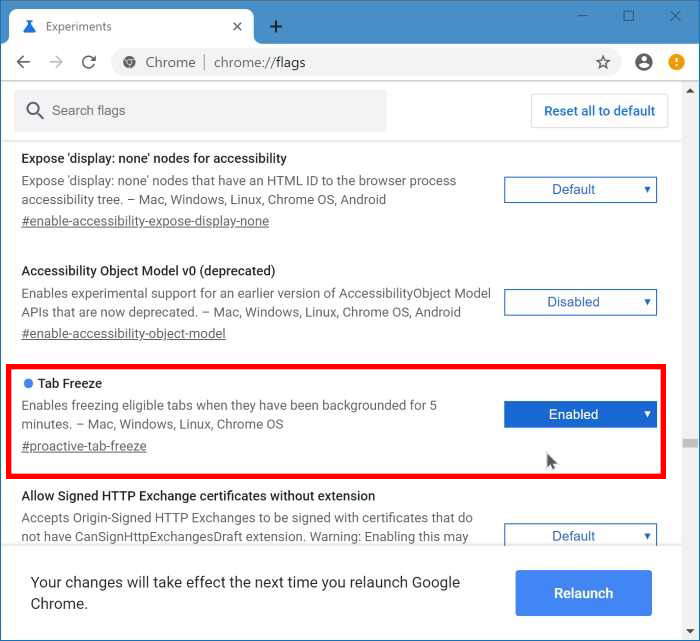 How to Enable Tab Freeze in Google Chrome to Reduce Ram Usage