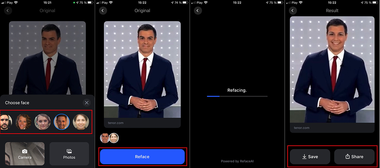 Crie GIF deepfakes com a sua cara usando estas aplicações para Android e iOS