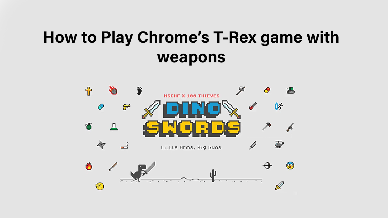 The Chrome Dinosaur game — but with guns, tanks, and drugs