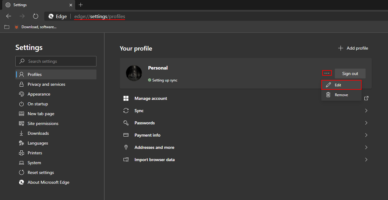 How to Rename a Profile on Microsoft Edge Chromium.