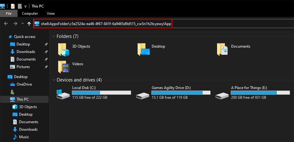 get new file explorer interface windows 10