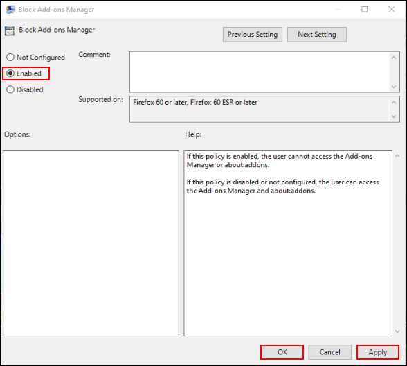 blocking extensions in firefox 
