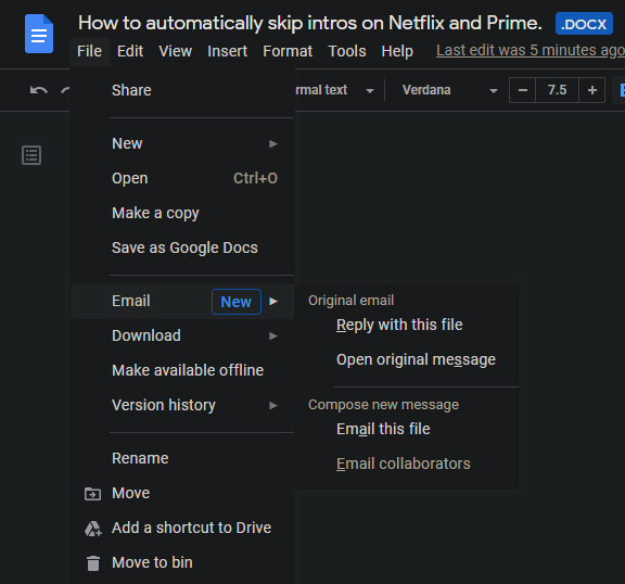 gmail editing files from attachments