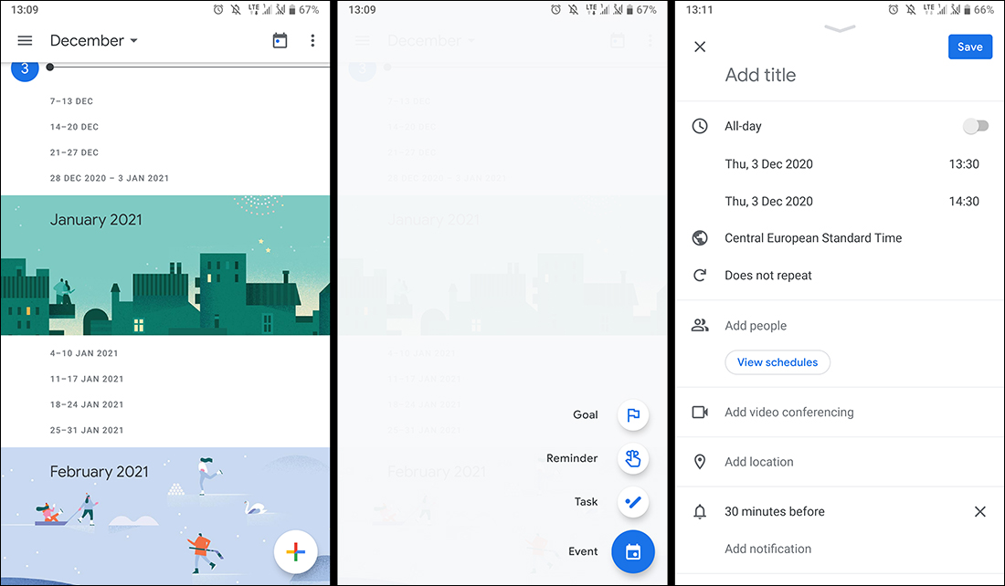 google calendar time zones adding for events