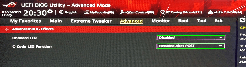 Formode Indrømme Udseende How to Disable the Q-Code LED on Asus ROG Motherboards. (Disable Red Qcode  LED)