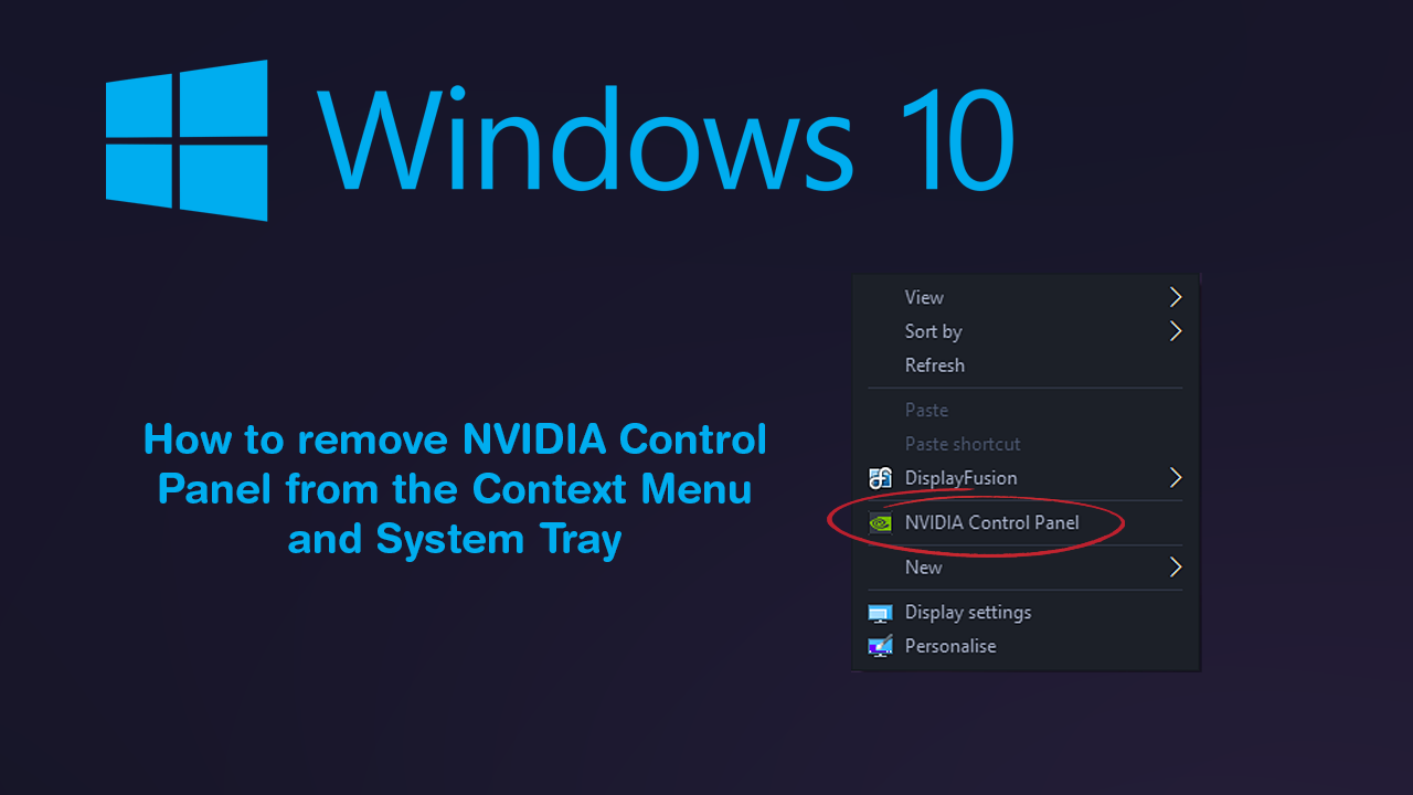 nvidia control panel shortcut nvidia control panel shortcut