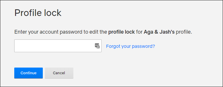 user profile lock netflix