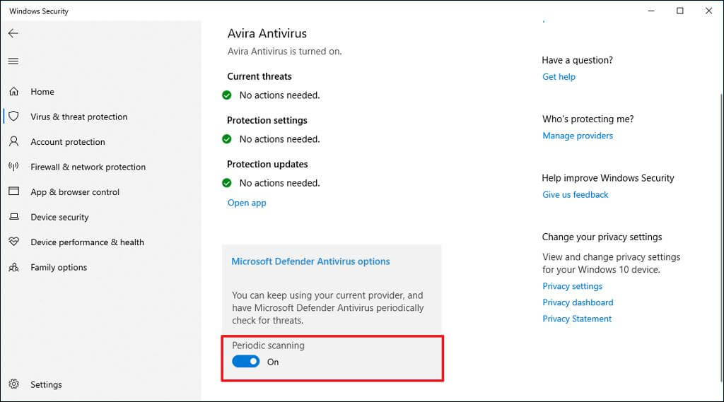 microsoft defender periodic scanning