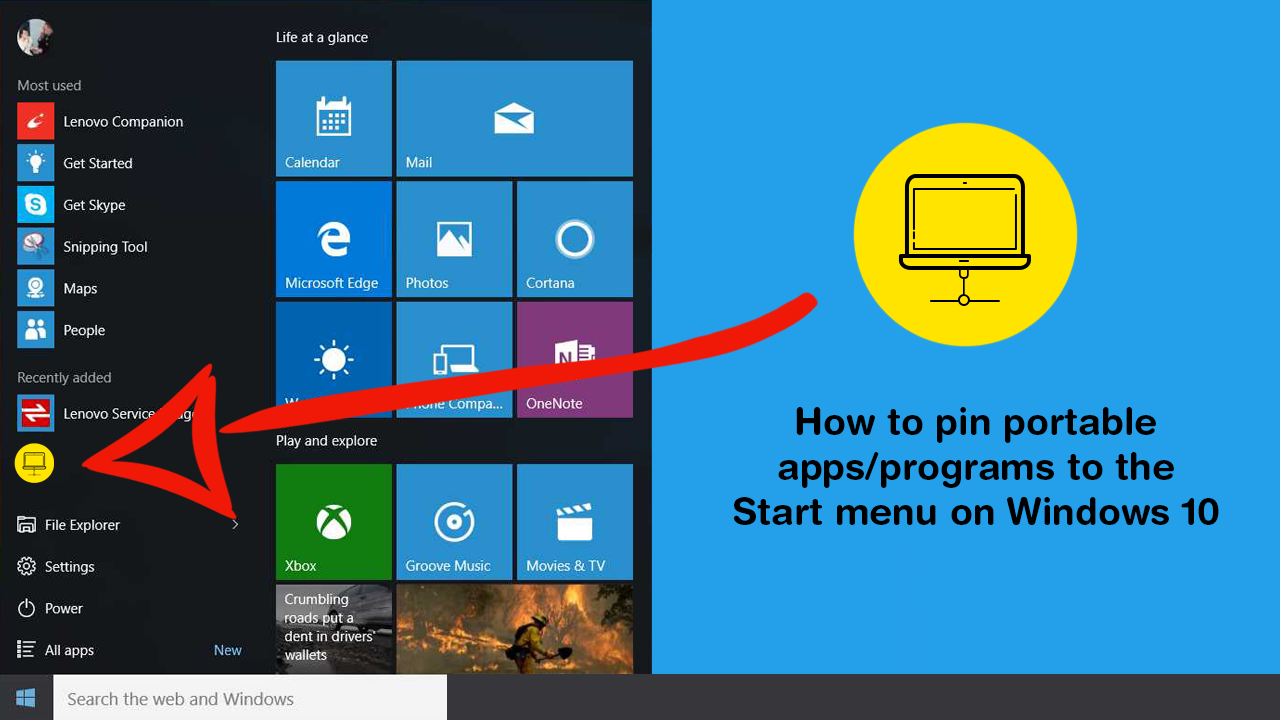 How_to_pin_portable_apps_programs_to_the_Start_menu_on_Windows_10