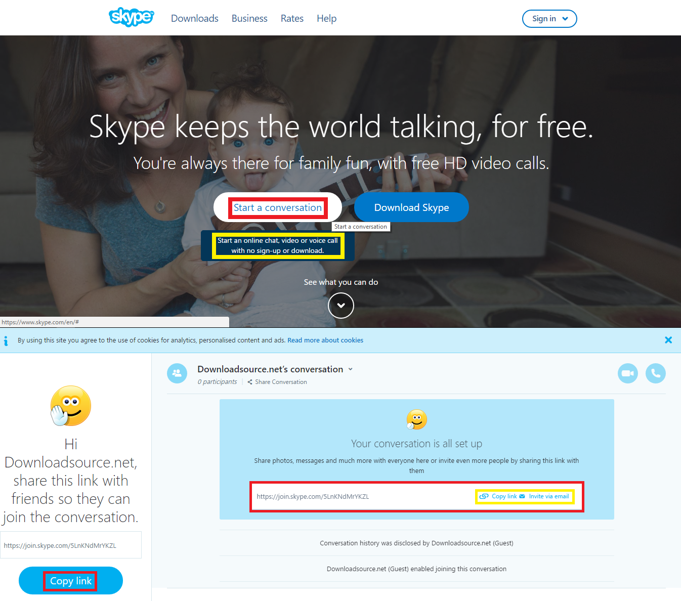 How_to_skype_without_signing_in