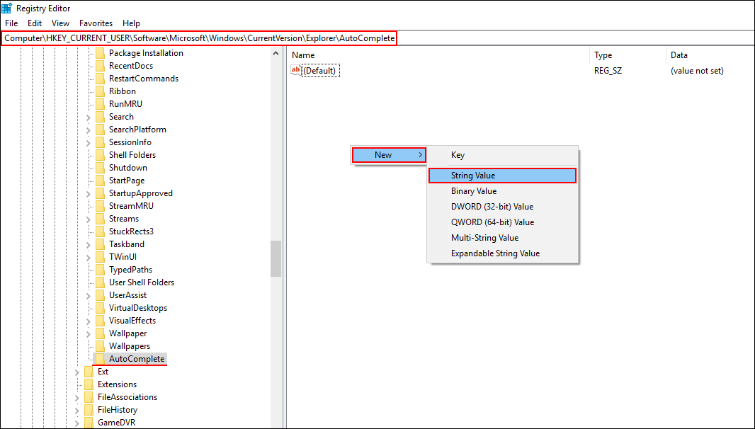 run tool auto suggest disable