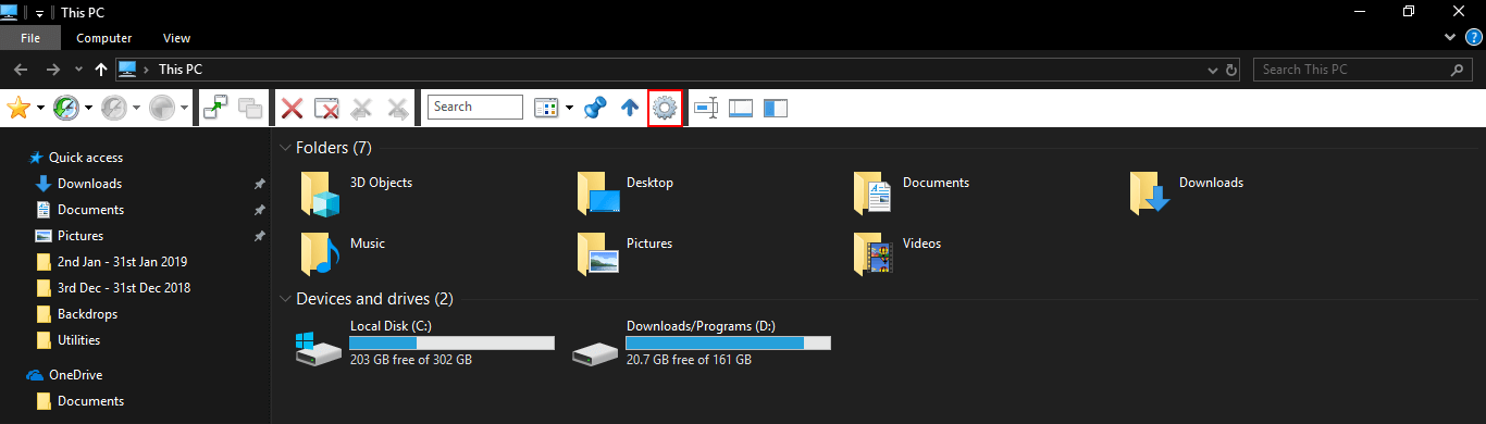 where do you change file explorer backgrounds