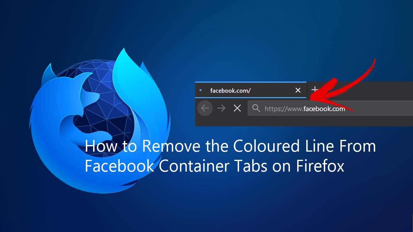 remove facebook container tab line