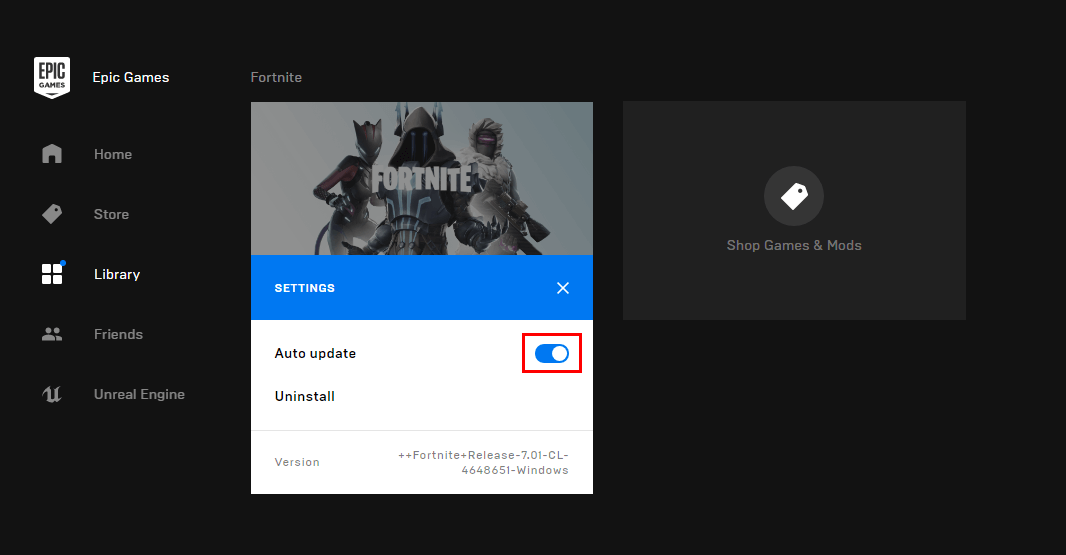 can you stop fortnite auto updating