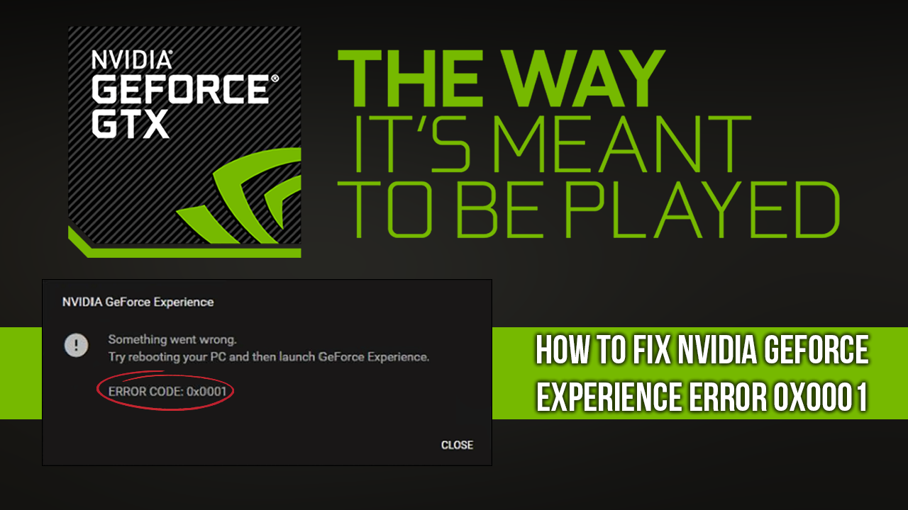 Geforce experience что то пошло не так