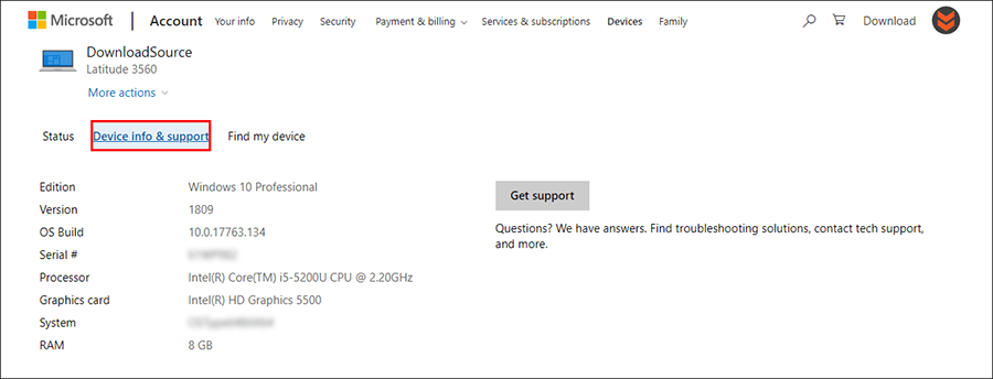 check windows stats from microsoft account