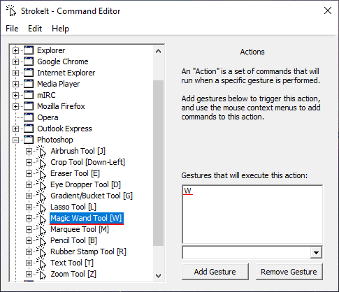 using mouse gestures on windows
