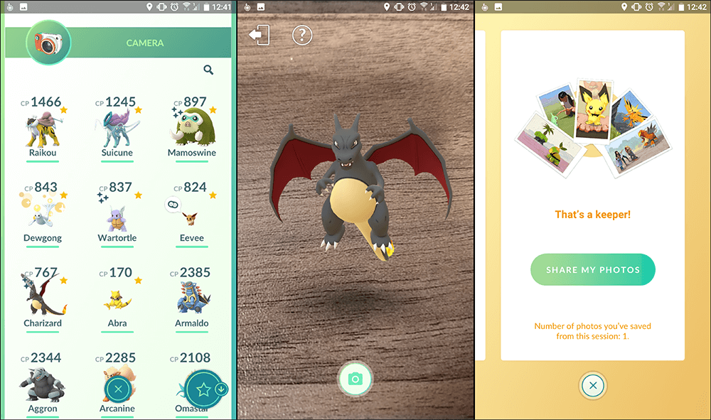 Find Use the Pokemon Go Snapshot Camera