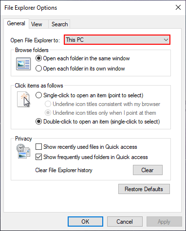 fix recent files in quick access windows 10
