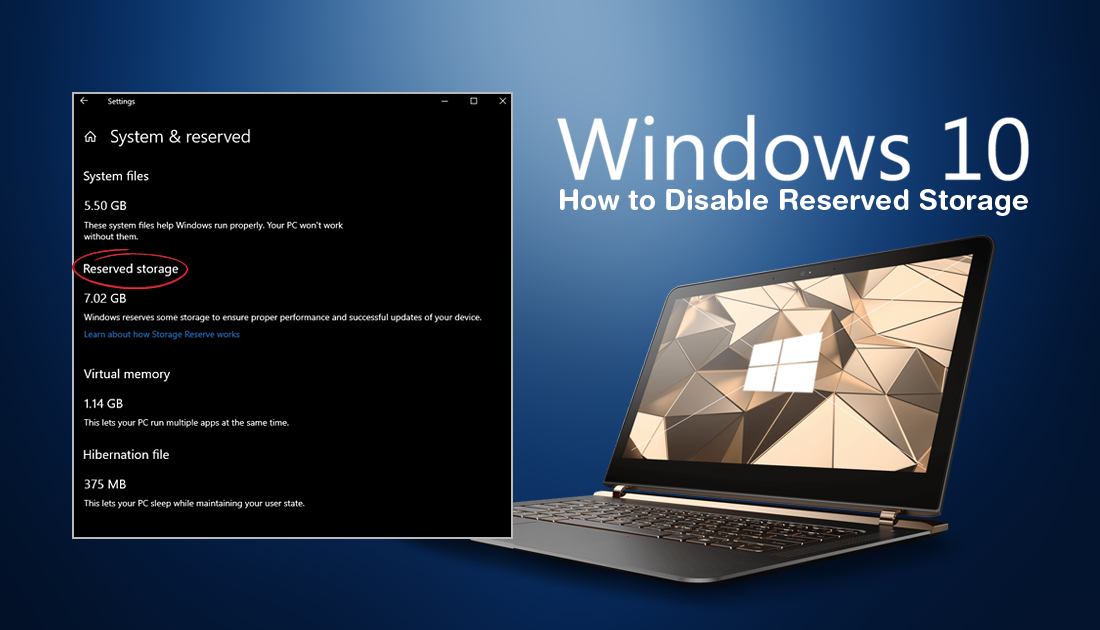 how do you disable reserved storage on windows 10