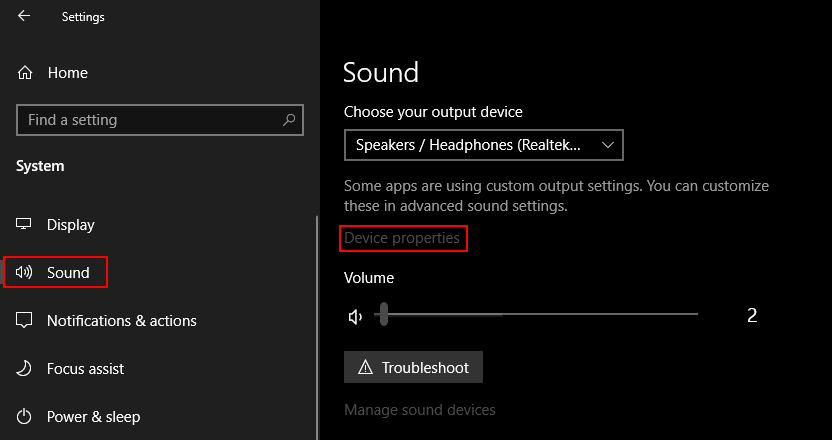 how to change sound device name