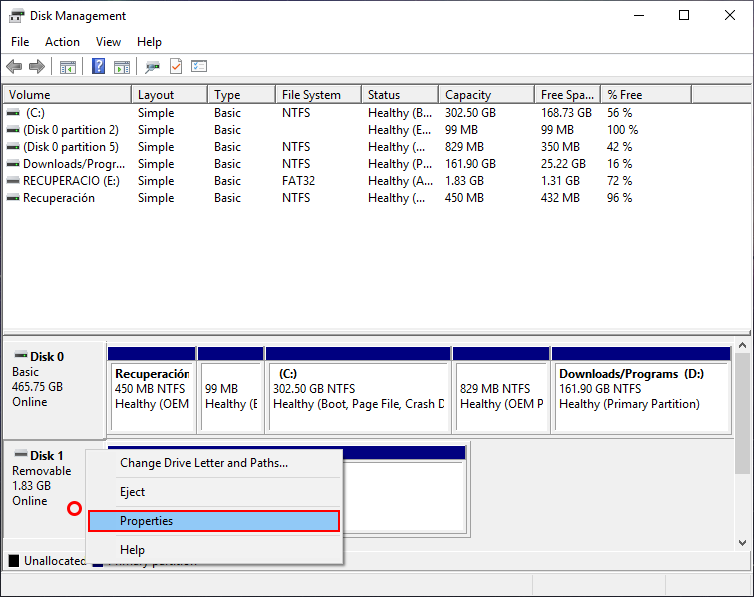 how to change usb device to removal