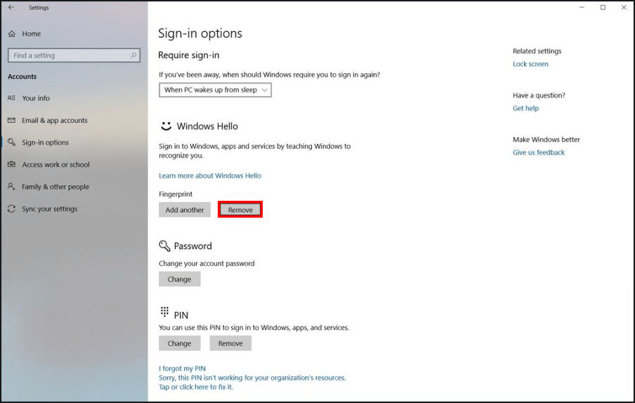 how to set up windows 10 fingerprint sign-in