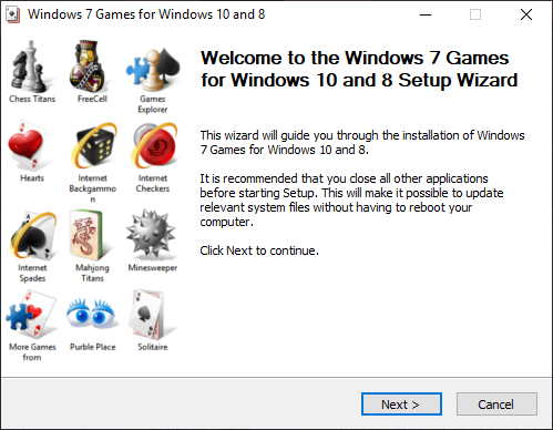 Windows XP Internet Games on Windows 7